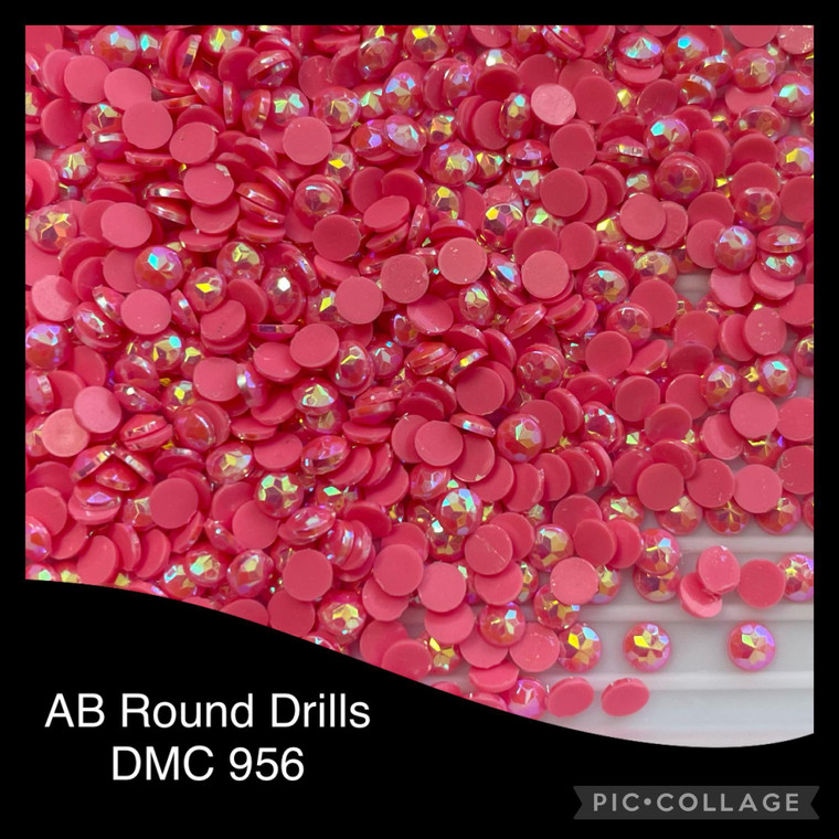 2000 Diamond Painting ROUND AB (Aurora Borealis) Drills - GERANIUM 956