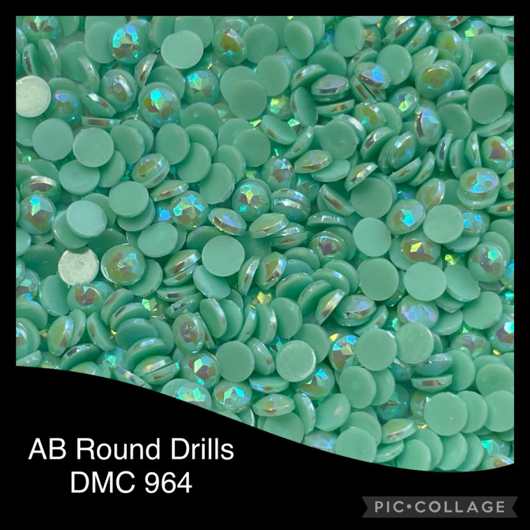 2000 Diamond Painting ROUND AB (Aurora Borealis) Drills - SEAGREEN LT 964