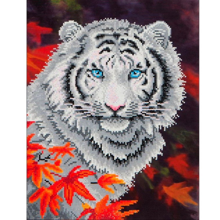 NEW Official Diamond Dotz Partial Kit - White Tiger in Autumn