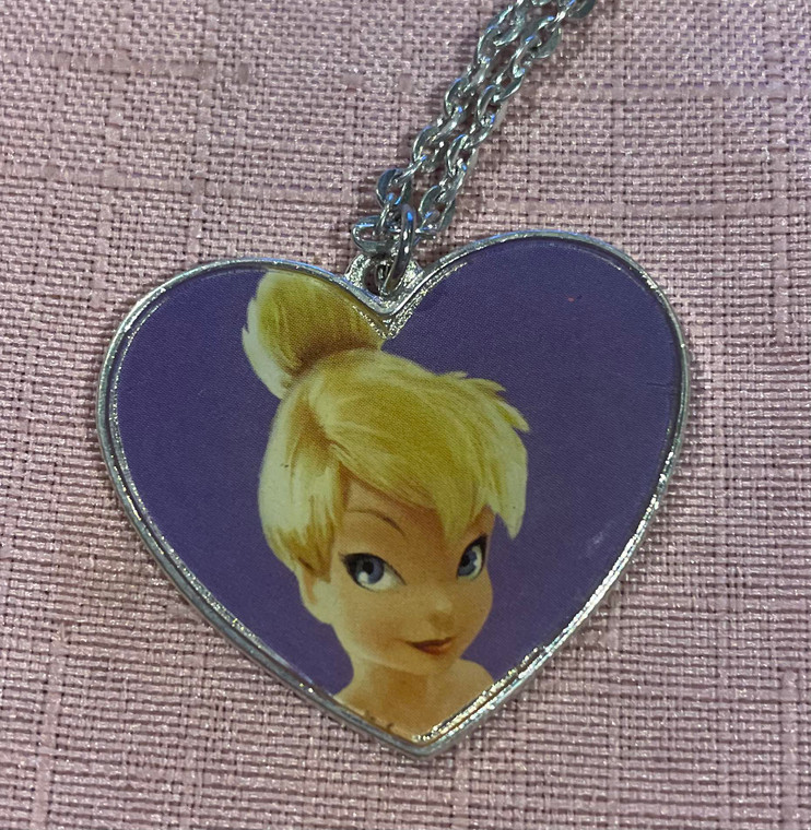 NEW Tinkerbell Purple Heart Necklace - Great Gift