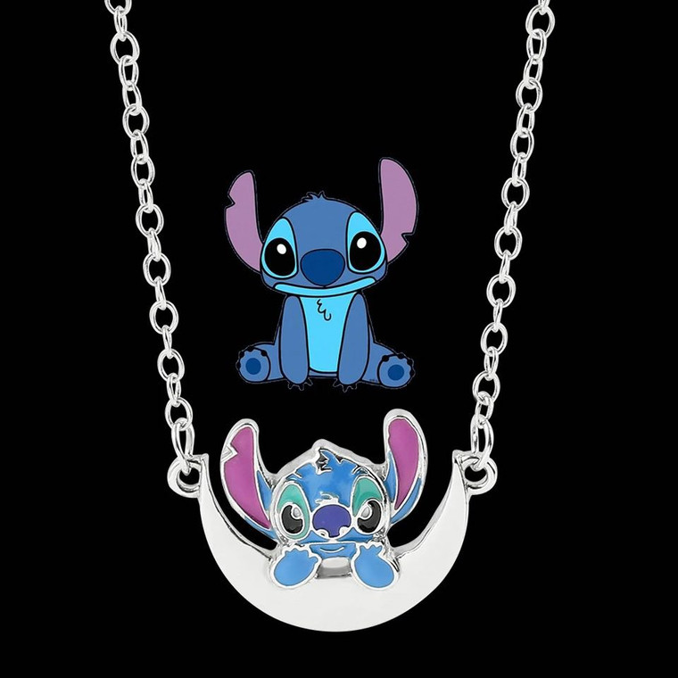 New Disney Stitch Silver Plated Necklace