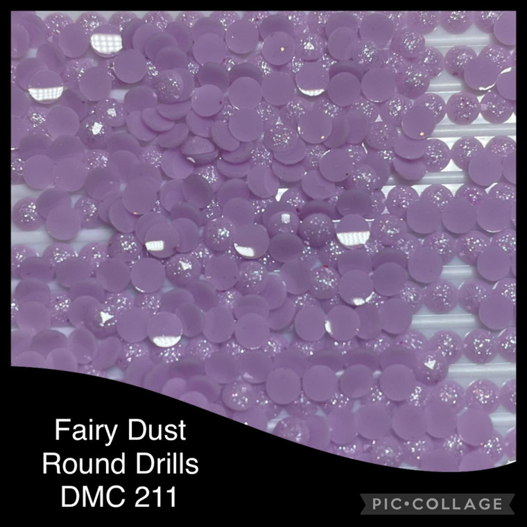 BRAND NEW - FAIRY DUST Diamond Painting ROUND DRILLS DMC 211 - PACK 3000 18gms