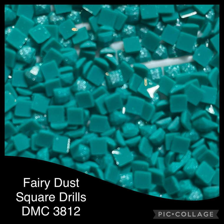 BRAND NEW - FAIRY DUST Diamond Painting SQUARE DRILLS DMC 3812 - PACK 3000 18gms