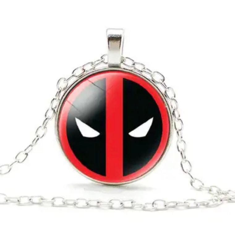 New Marvel Avengers Deadpool Round Cabochon Necklace