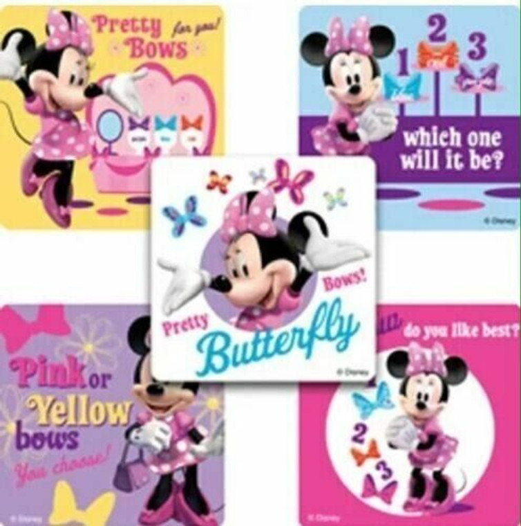 SALE - Pack of 10 Stickers - REDUCED TO CLEAR - Minnie Mouse Pretty Bows