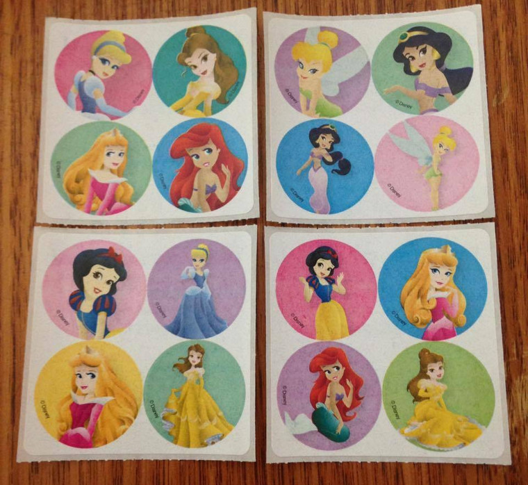 SALE - 48 Mini Dot Stickers - REDUCED TO CLEAR - Disney Princess