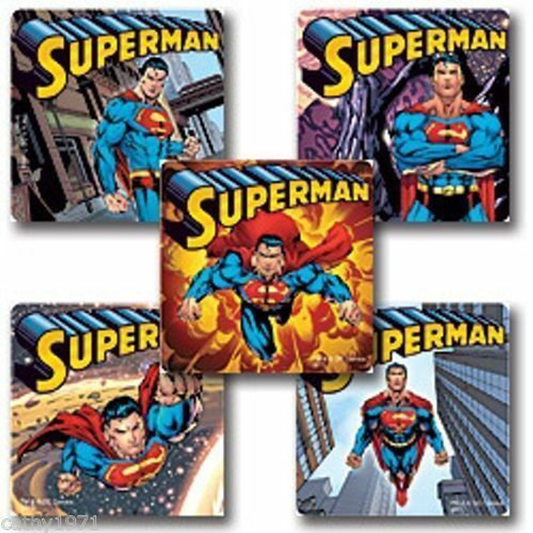 SALE - Pack of 10 Stickers - REDUCED TO CLEAR - Superman Metropolis