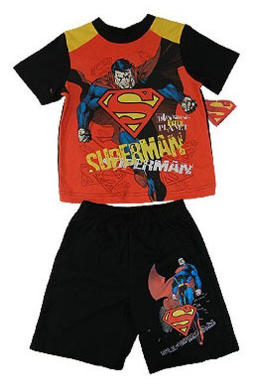NEW Licensed Superman Boys Summer Pj's/Pyjamas - Size 7