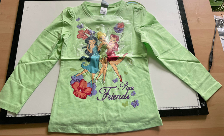 New Licensed Girls Disney Fairies Green Long Sleeve Top - Size 6