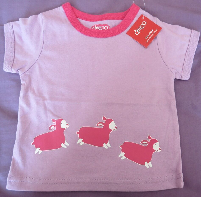 NEW Girls Purple Deezo Sheep T-shirt - Size 2