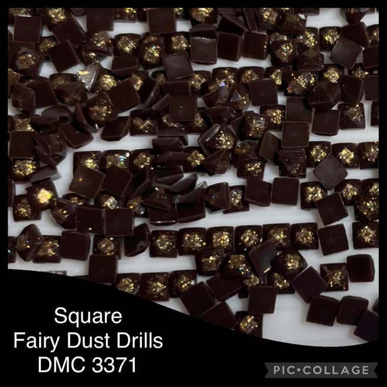 BRAND NEW - FAIRY DUST Diamond Painting SQUARE DRILLS DMC 3371 - PACK 2000 12gms