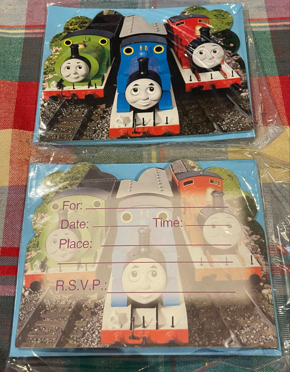 NEW Lot 12 Thomas the Tank Engine Birthday Party Invitations with Envelopes