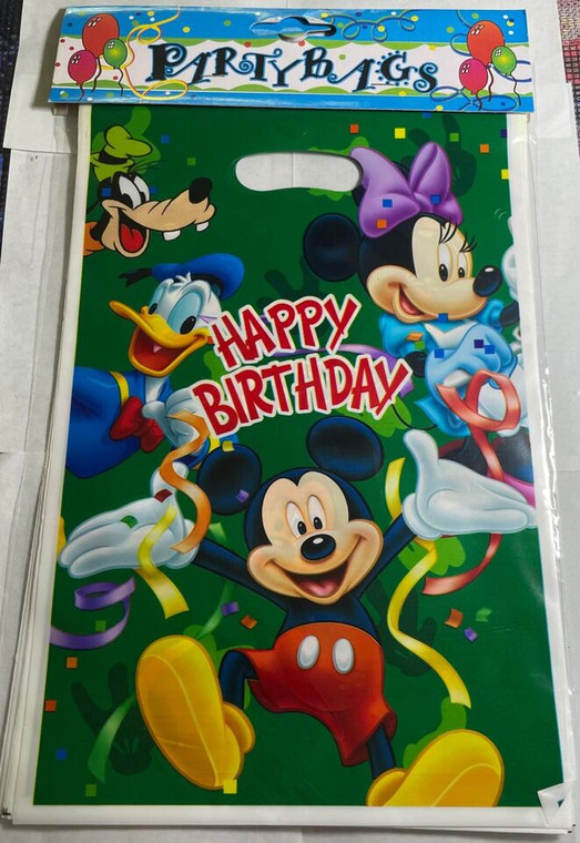 Pack of 10 Mickey & Friends Birthday Party Loot Bags - For Parties