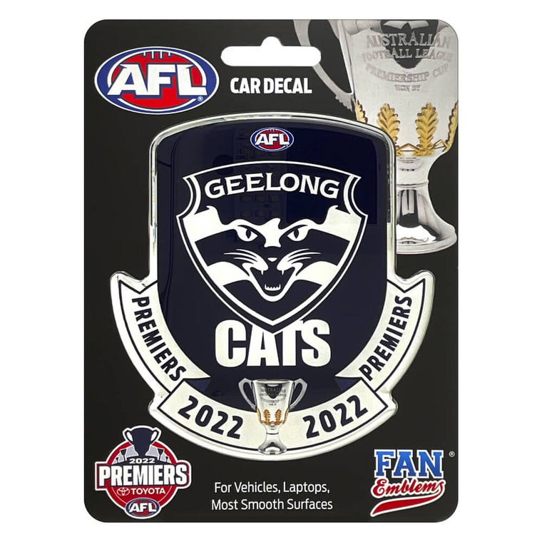 AU Seller - Fan Emblems - AFL GEELONG CATS 2022 Premiership Logo Decal