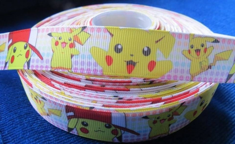 1 Metre POKEMON Grossgrain 22mm Ribbon