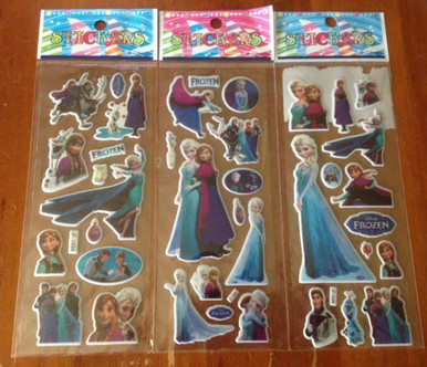 SALE - Sticker Puffy Sheet - REDUCED TO CLEAR - Frozen x 3 - Totally ...