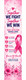 Together We Fight breast cancer awareness bookmark — front