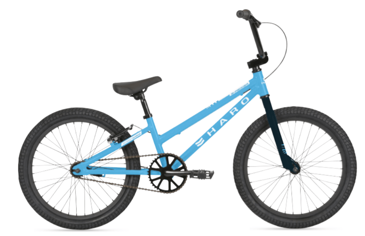 light blue bmx bike