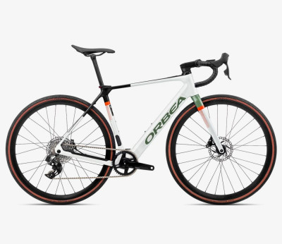 Orbea | Gain M31E 1X | White Chic - Metallic Green Artichoke (Gloss)