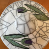Purple Iris Ceramic Cremation Urn for Ashes
