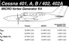 Cessna 401, 401A, 401B Vortex Generator Kit Knots 2U