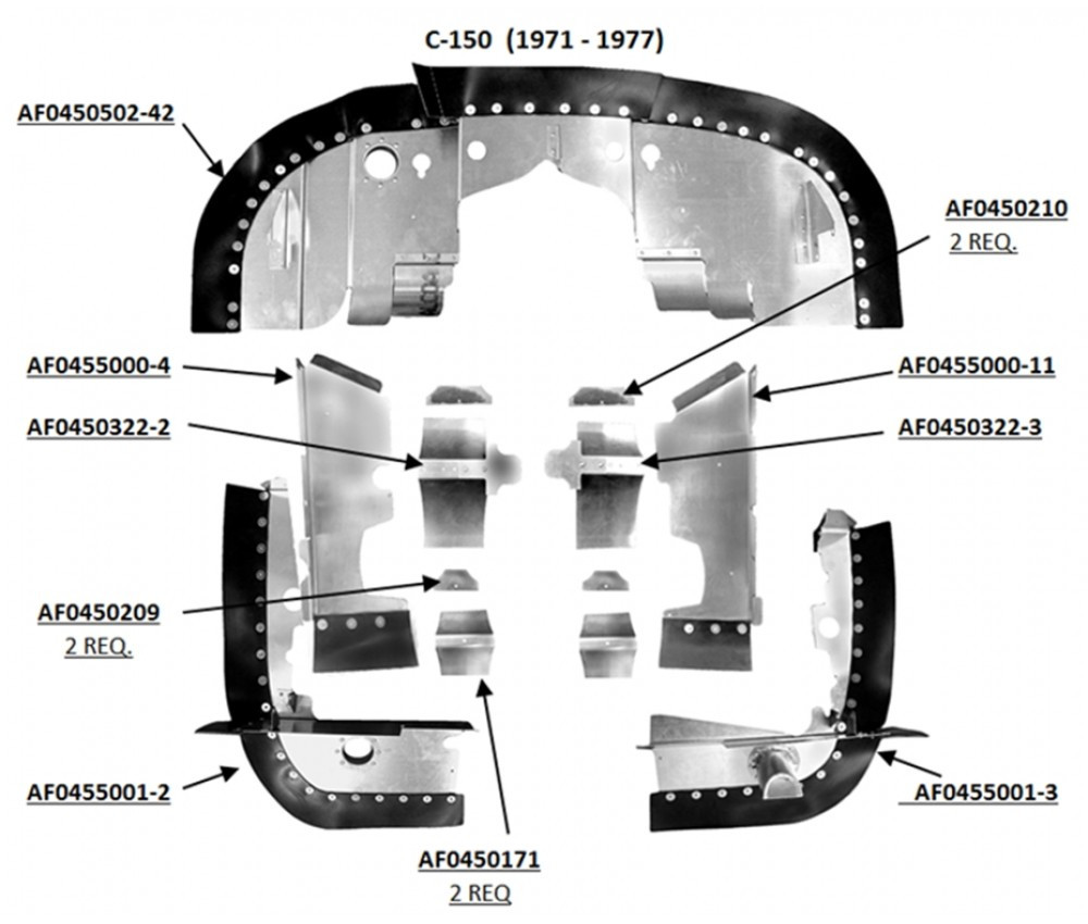 Cessna 150 Engine Bafffle Kit