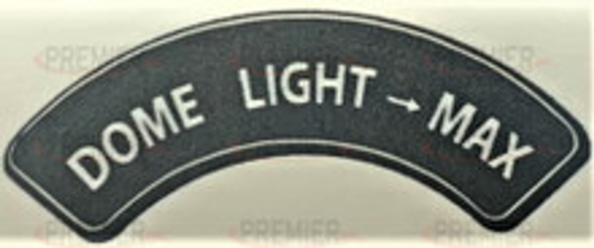 OVERHEAD CONSOLE, CABIN LIGHT. (Decal Included) PIPER 99222-04, 99222-004