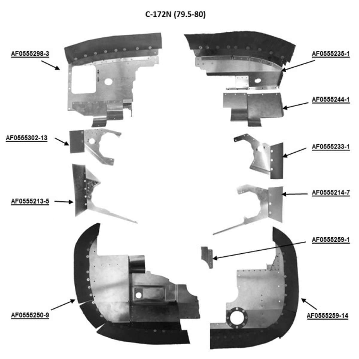 Cessna 172N Engine Baffles