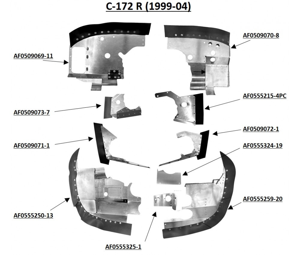 Cessna 172 R Engine Baffle Kit