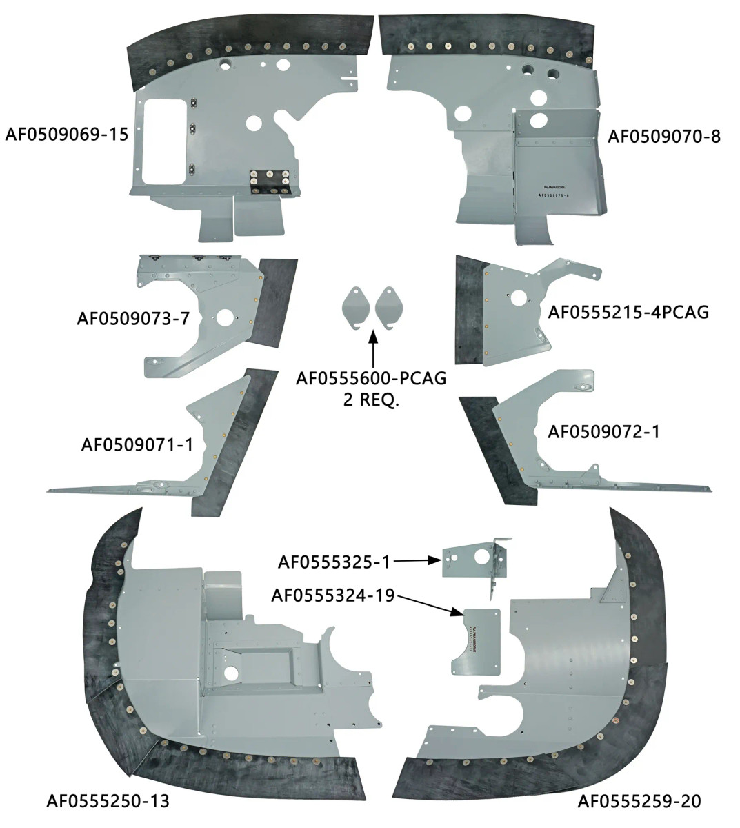 Cessna 172R and 172S engine baffle kit