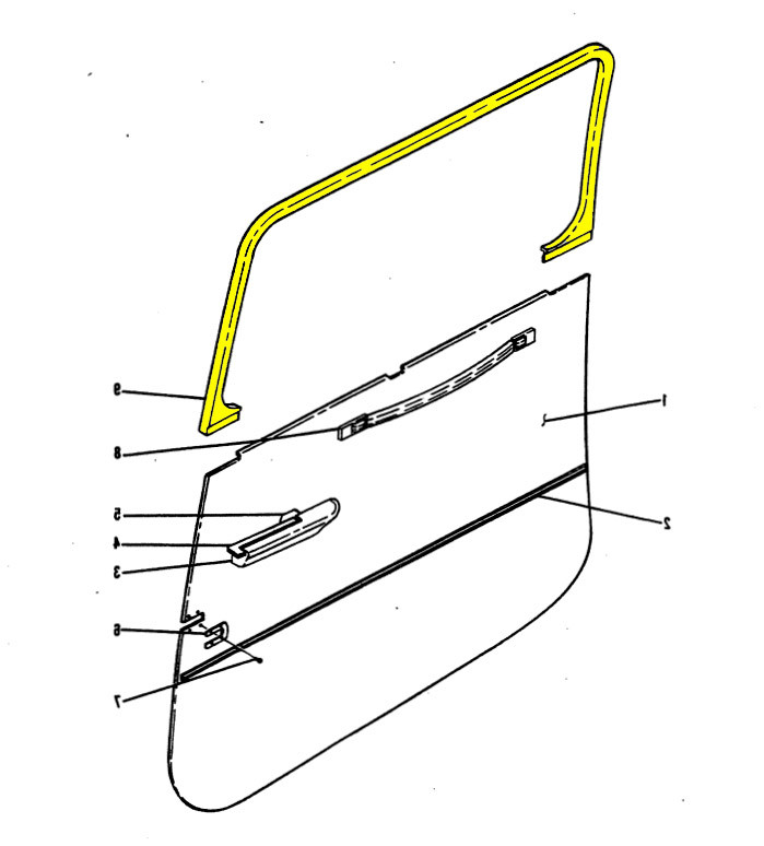 Cessna 182 Door Window Trim. Cessna 0715069-1