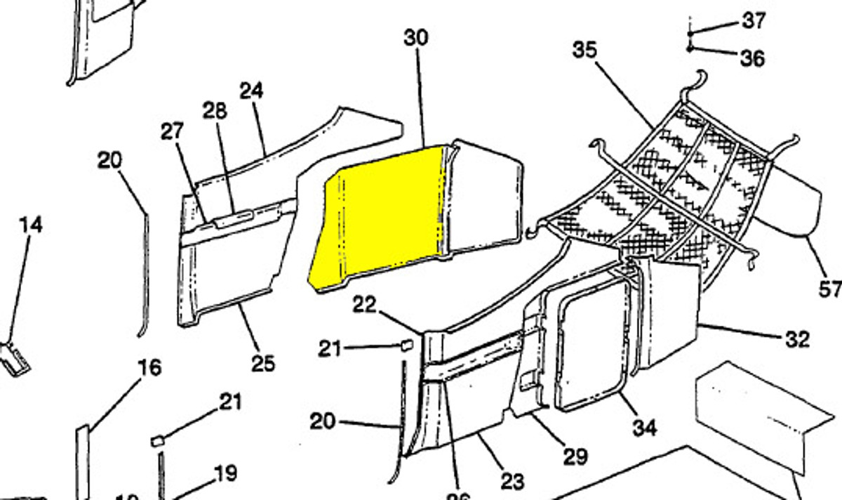 Panel Assy, RH. Aft.   Cessna 0715087-1.