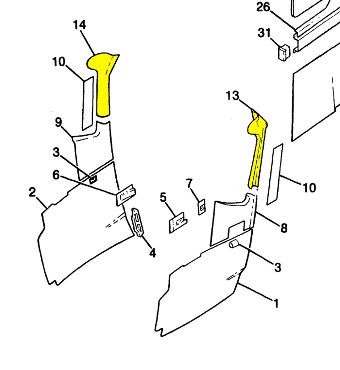 Cessna 210 Moulding Assembly Fwd, 1215109-19, 1215109-20.