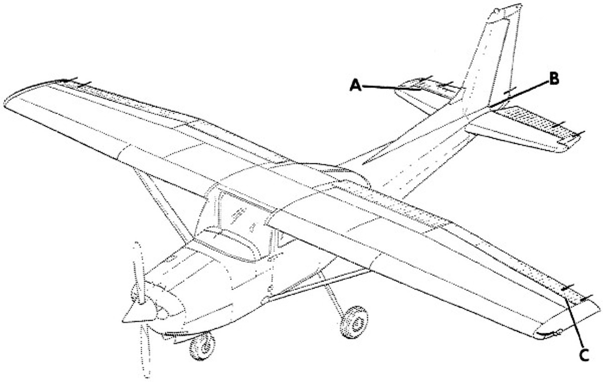Bonding Strap for Rudder and Stabilator. Cessna 1570102-12