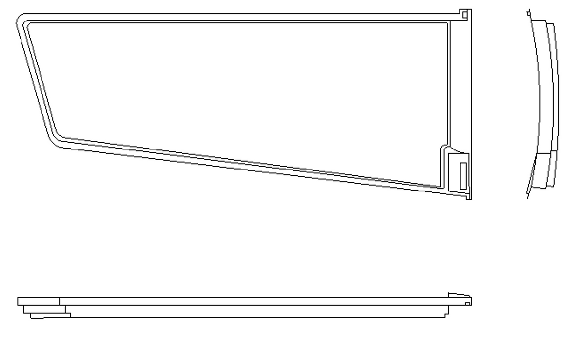 Cessna 310R right hand picture window trim. Replaces Cessna part 0811277-8.