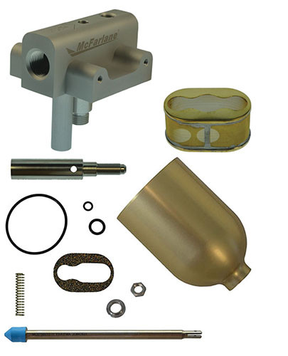 Fuel Strainer Assembly w/ Strainer Drain Cable, Cessna FS-KT-5