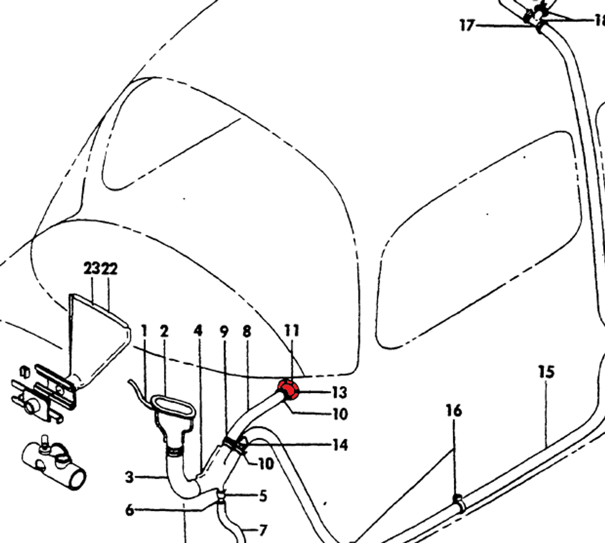 Escutcheon LH, Beechcraft P169-554017-1