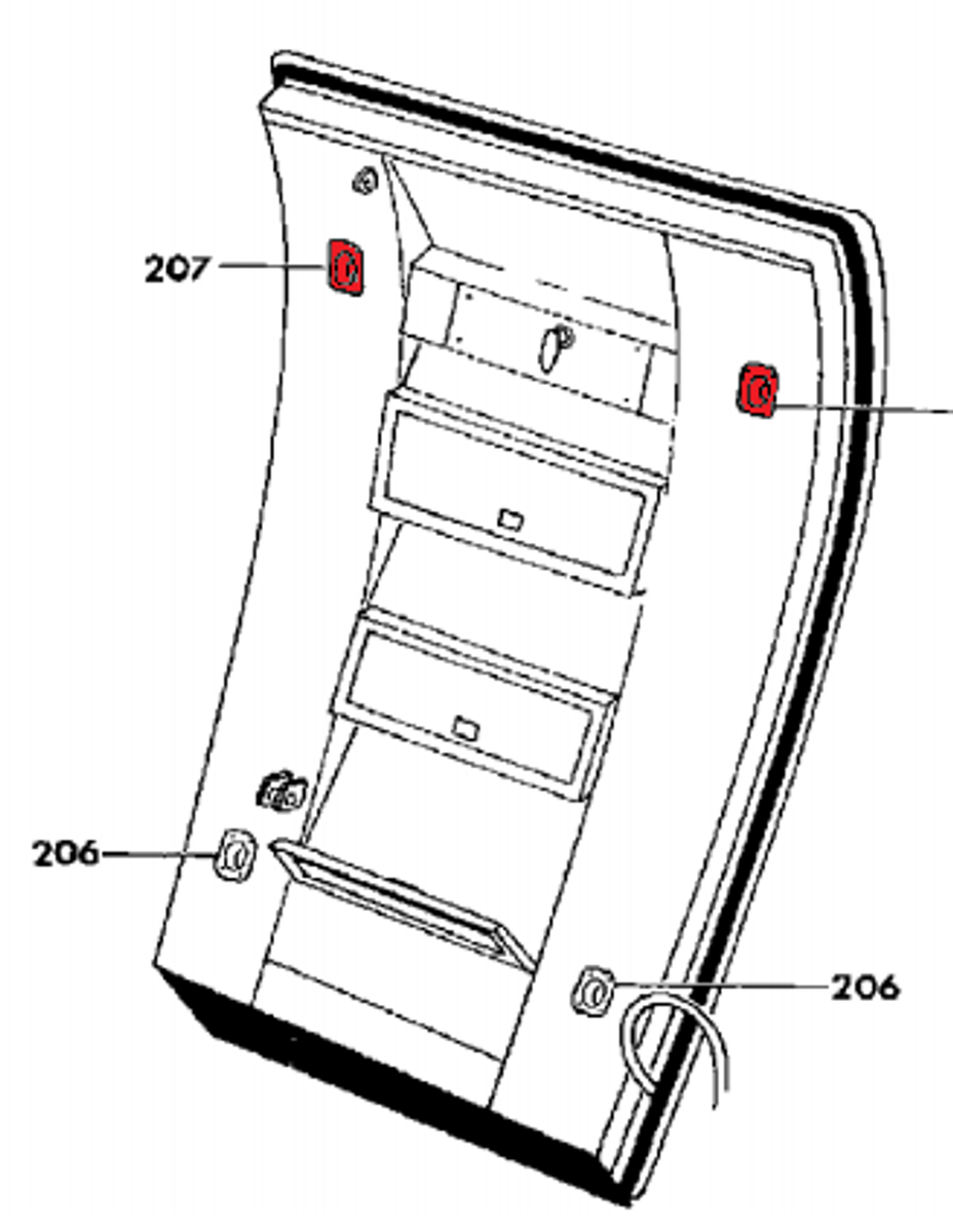 Escutcheon, Pointer Window, Beechcraft 50-430043-341