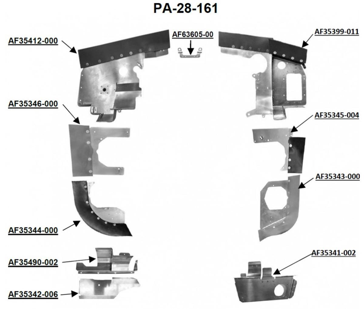 Piper Warrior PA-28-161 Engine Baffle Assembly