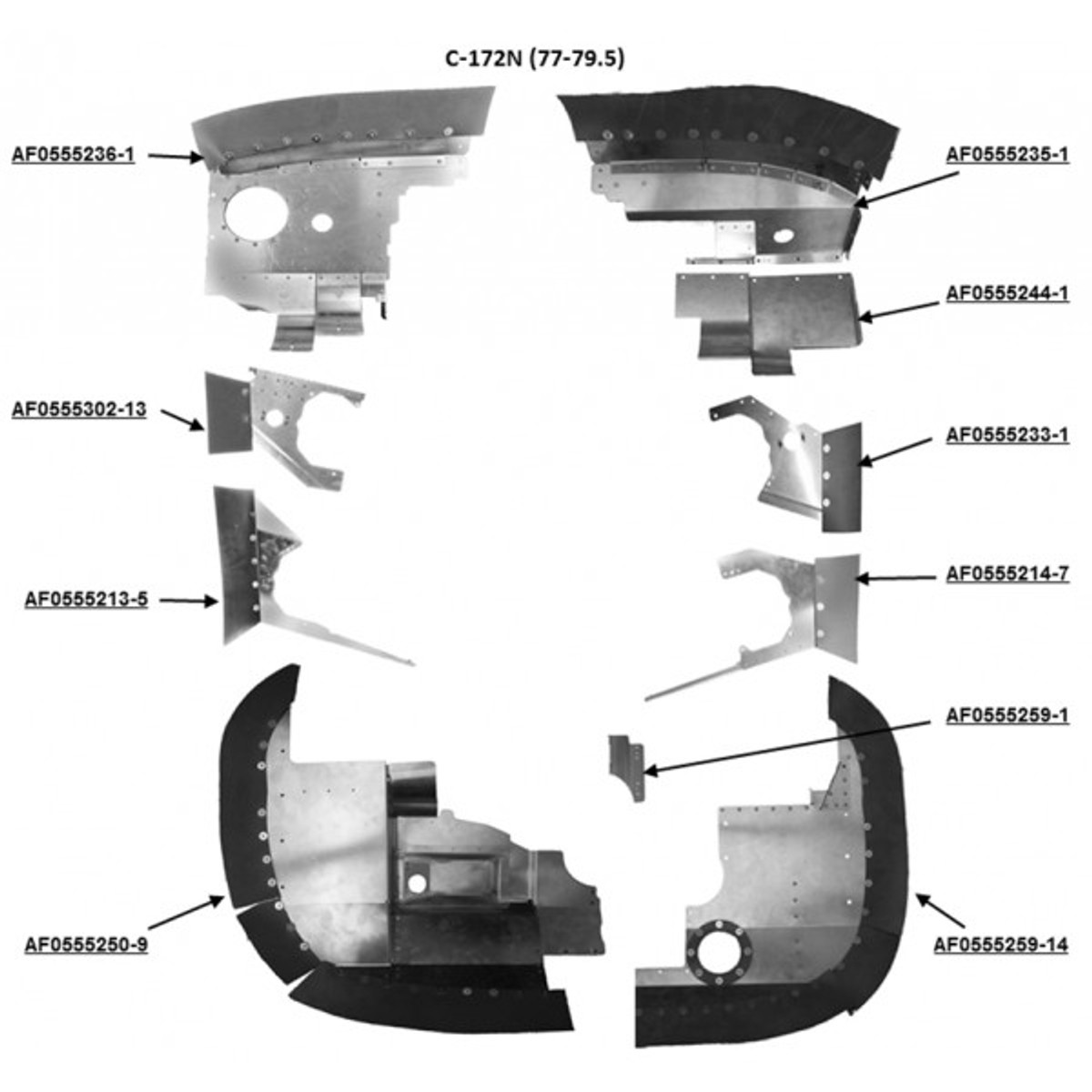 Cessna 172N Engine Baffles