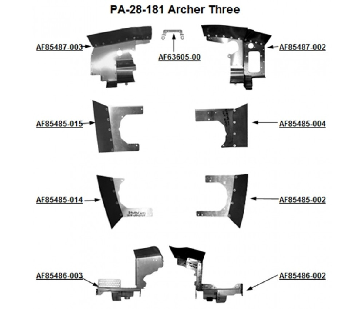 Piper PA-28-181 Archer Engine Baffles