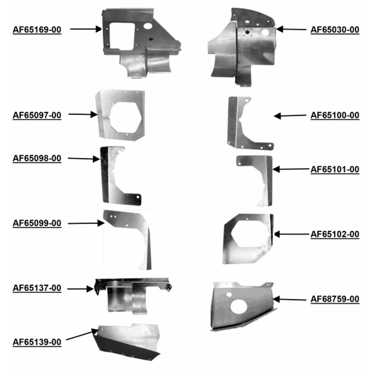 Piper PA-28-235 Complete Engine Baffle Set