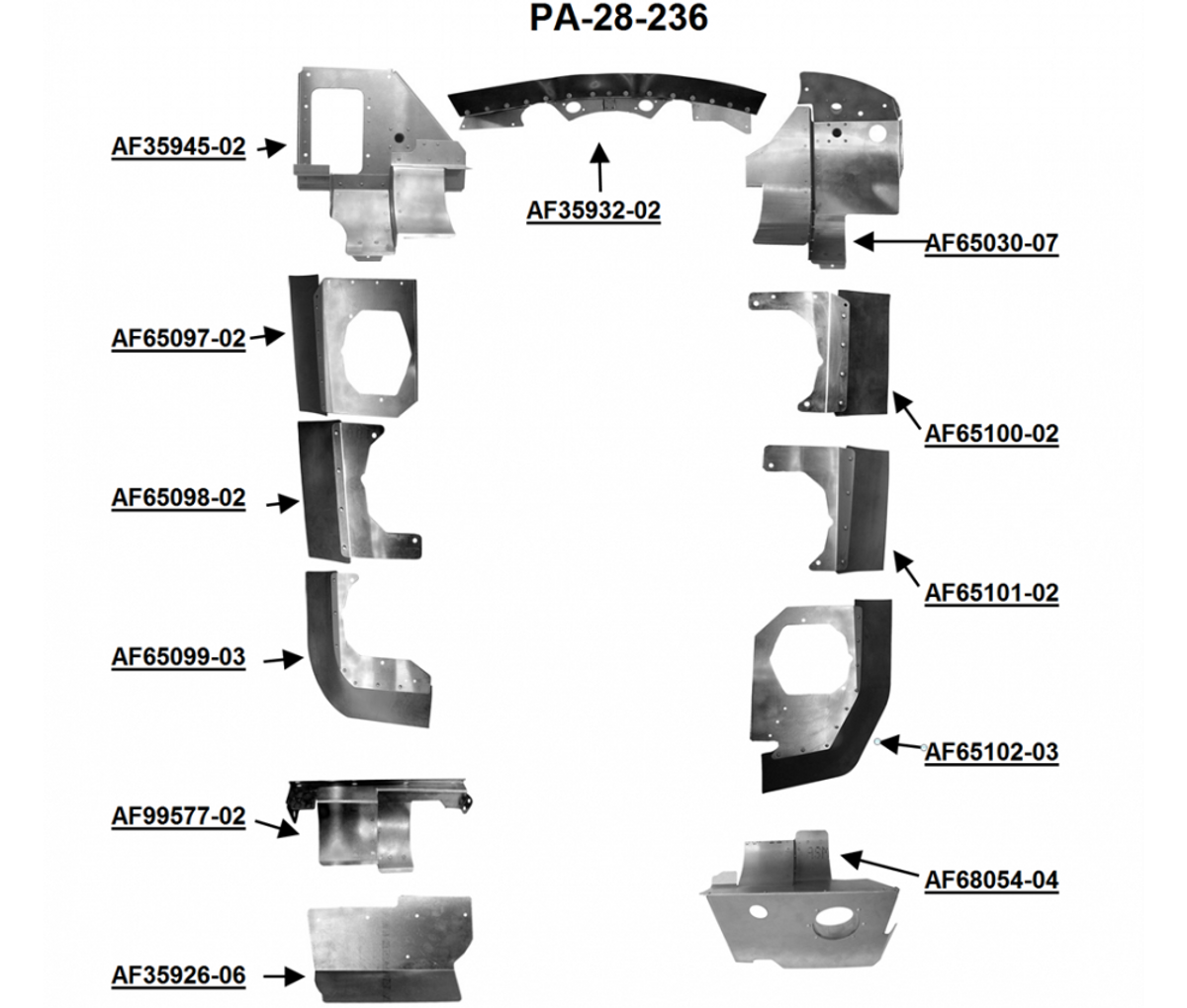 Piper PA-28-236 Engine Baffles