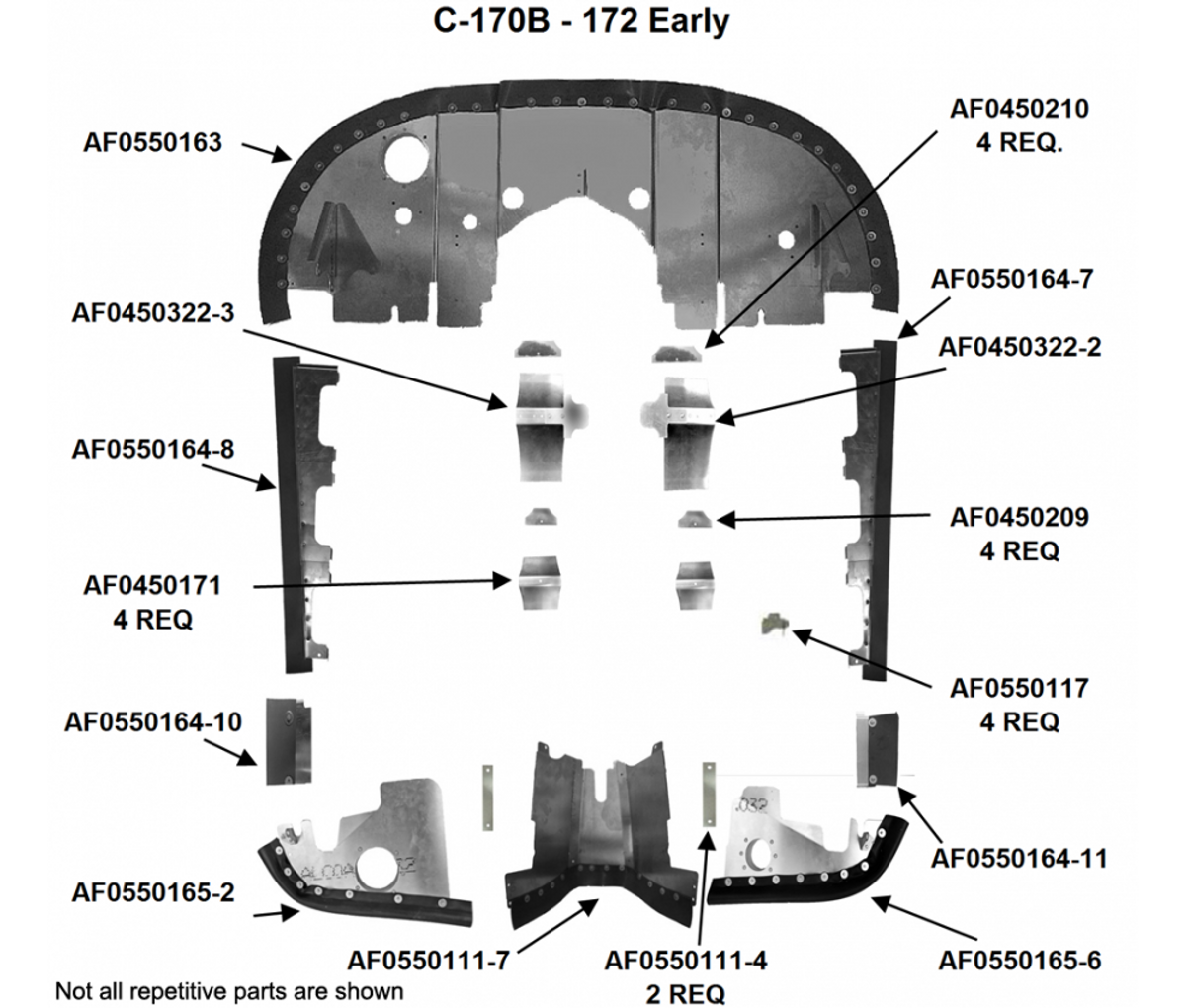 Cessna 172 A Engine Baffles