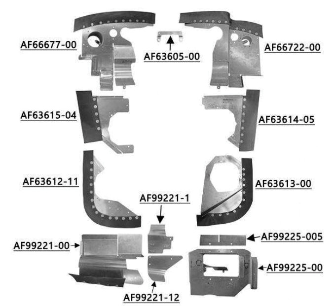 フタバ産業 ABEL PIPER Cherokee バルサキット Piper PA-28-140 Engine Bafffle Kit