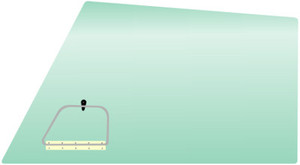 Pilot Side Window Assembly  With Frameless Vent. GLA2281