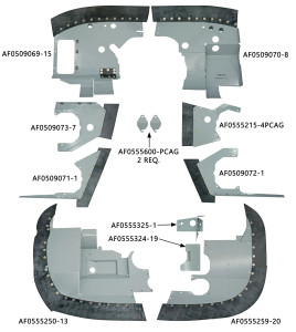 Cessna 172R and 172S engine baffle kit