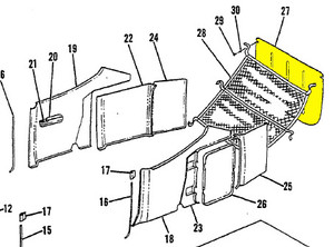 Panel Assy, Aft Wall.  Cessna 0715023-1