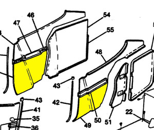 Cessna 182 Trim Panel Assy-Lower, (1981-1986), 2215022-9, 2215022-10.