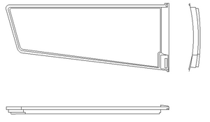 Cessna 310R right hand picture window trim. Replaces Cessna part 0811277-8.